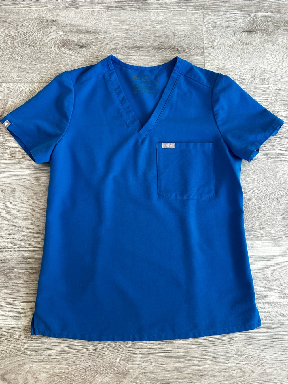 FIGS Royal Blue Catarina One-Pocket Scrub Top - Size S Technical Collection